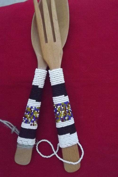 Serving Wooden Spoon and Fork