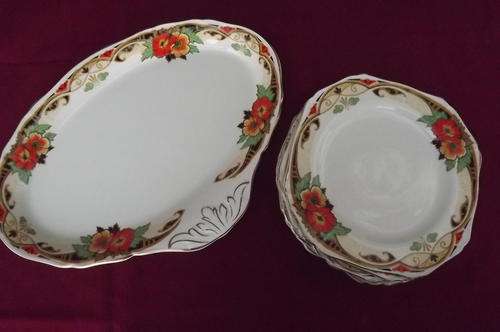 Alfred Meakin Serving Plate with 6 Small Plates
