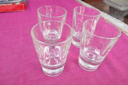 Set of 4 Thick Bottom Glasses - 8.5cm high