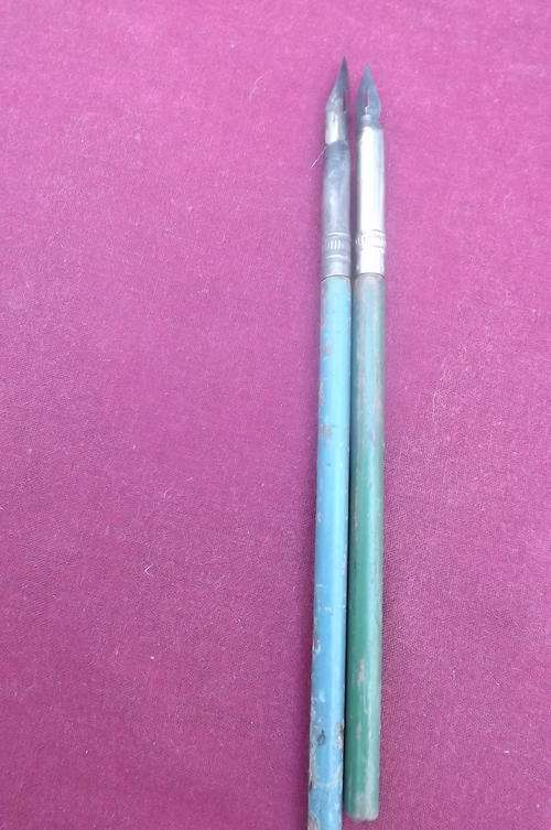 Pair of School Type Inkwell Pens made in England