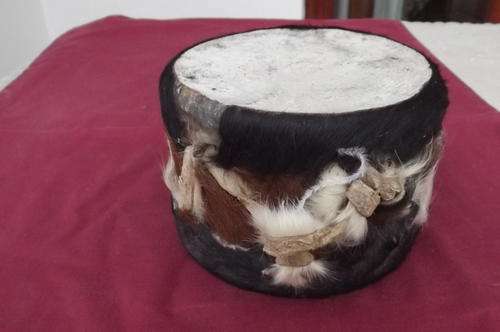 Small Animal Skin Drum - 13cm diameter - 10cm high