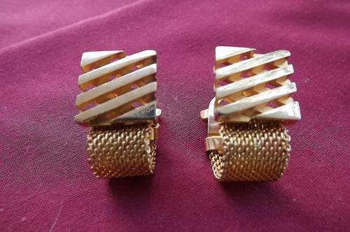 Gold Plated Cufflinks - special design - as new