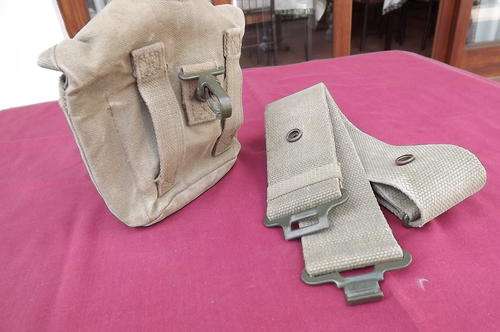 SA Army Webbing Belt and Water Bottle Cover - good condition