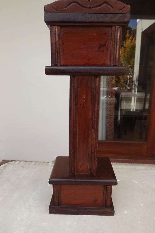 Wooden Stand for Clock - 43cm high - never completed - place to put in 2 clocks