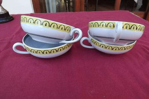 Set of 4 Arabia Think Soup Dishes - made in Finland - very good condition