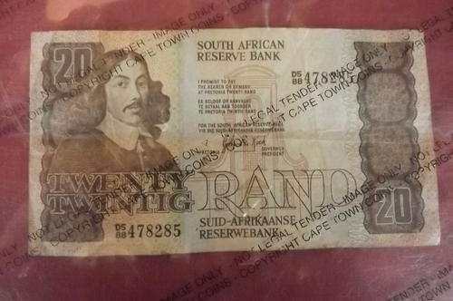 SA Banknote - 1982-1985 R20 - signed Gerhard de Kock - fractional numbering