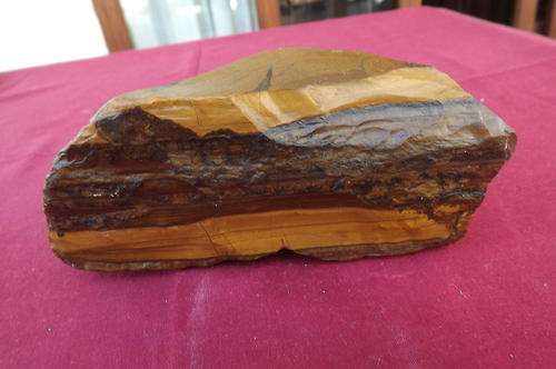 Large Piece of Tiger Eye Rock - weight 1.2kg - size approximately 11x12cm