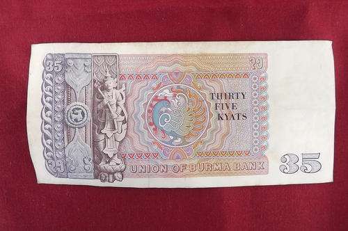 Union of Burma Bank 35 Kyats 1986 - good condition
