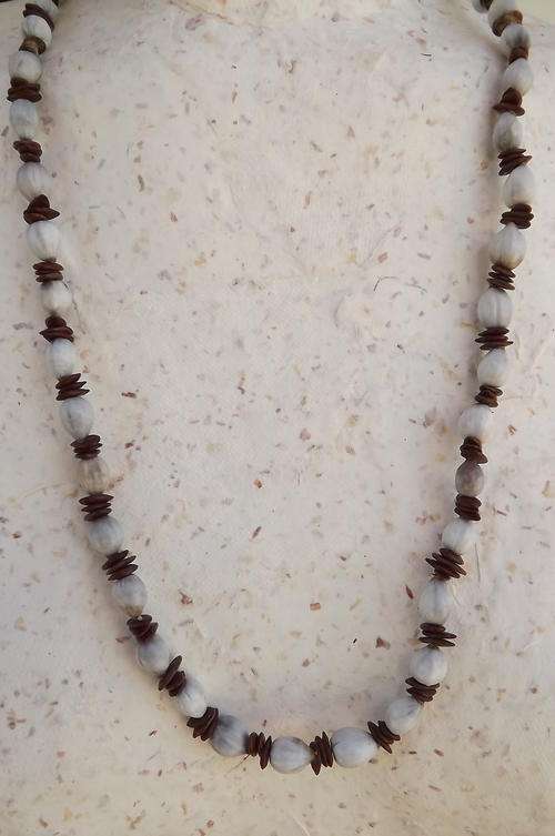 Pretty Ethnic Necklace made from different Pips and Seeds - as new