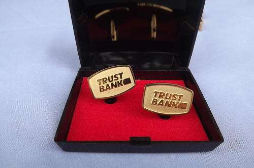 Vintage Cufflinks issued to their VIP Customers by Trust Bank - as new