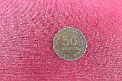 Mosambique 50 Centavos Rare Portuguese Coin 1945 in EF Condition