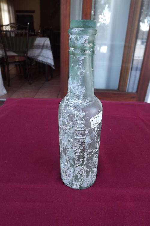 Antique Holbrooks Bottle with Glass Stopper - height 19.5cm - good condition
