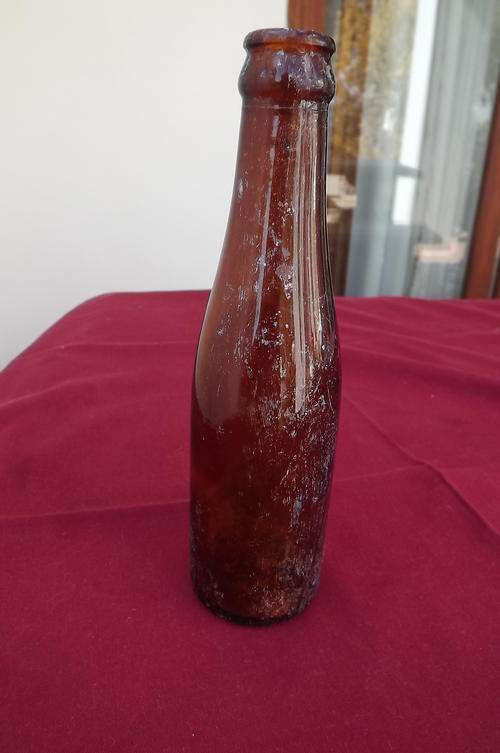 Brown Vintage Bottle - see scans - height 19.5cm