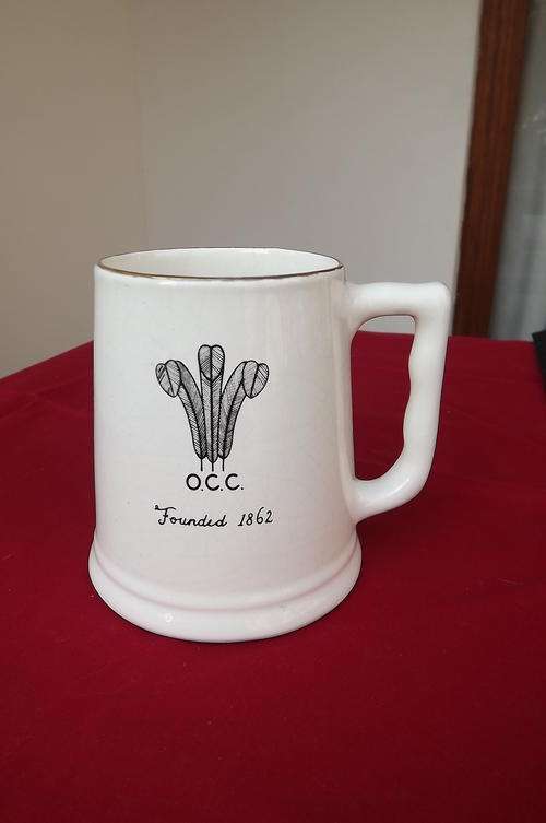OCC Founded 1862 Commemoration Beer Mug with Gilded Rim - Made by Drosdy Ware