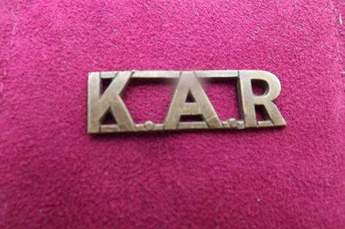 British King's African Rifles Nameplate in East Africa 1914-1918