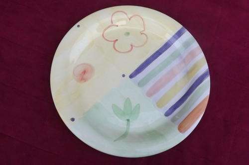 New Cor Dinner Plate - Rainbow Hand Print- 27cm diameter