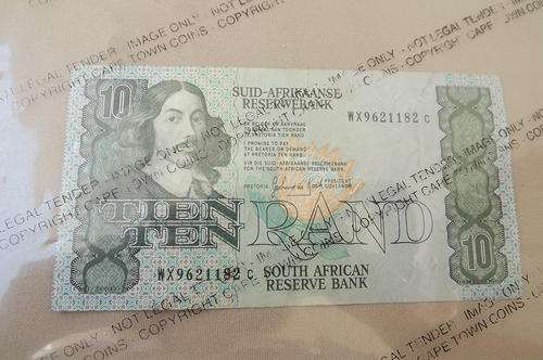 SA Replacement R10 note WX in crisp condition.Nearly UNC.1990 Signed GP de Kock.3rd Issue