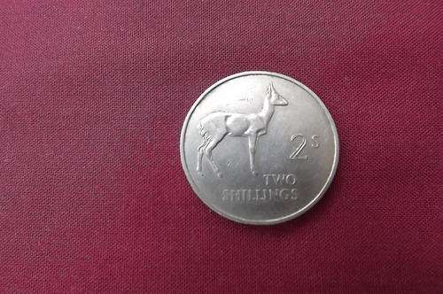 Zambia 1964 2 Shilling coin in EF condition