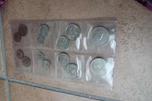 Set of SA 1982 and 1983 coins.R1,50c,20c,10c,5c,2c and 1c.UNC condition