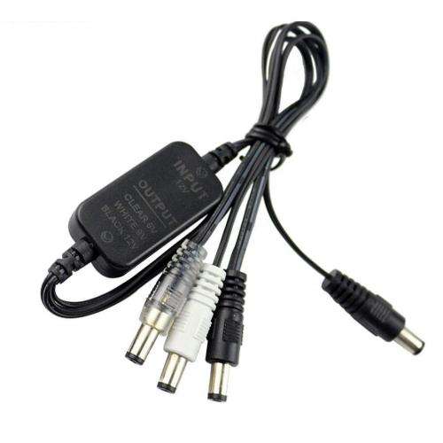 Step Down Voltage Splitter Cable - 12V to 12V, 9V, 5V