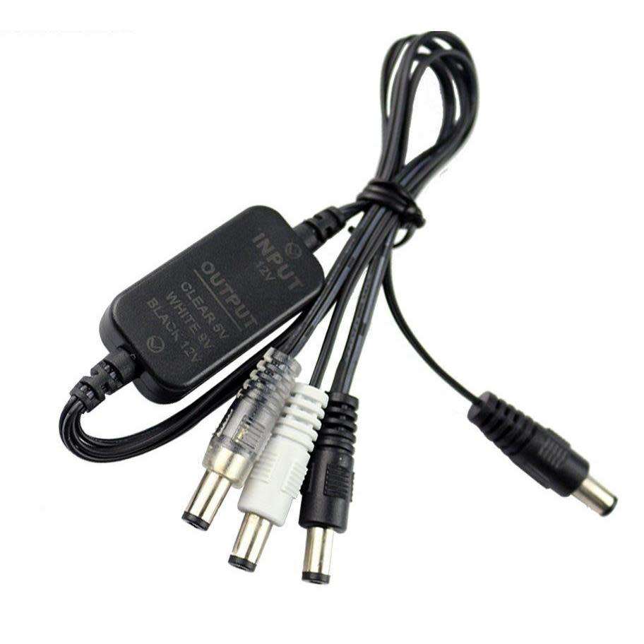 Step Down Voltage Splitter Cable - 12V to 12V, 9V, 5V