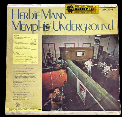 HERBIE MANN  MEMPHIS UNDERGROUND (1969) LP VINYL / ESTIMATE R20 - R80