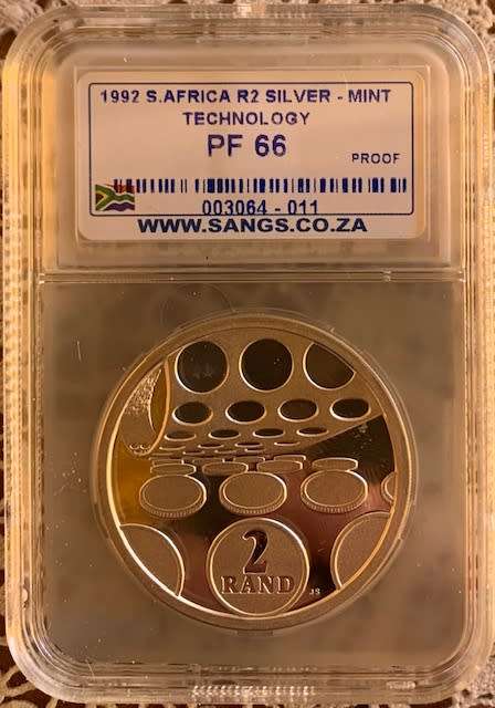 1992 SANGS Certified R2 Mint Technology Uncirculated Proof Coin 1 Oz silver limited mintage