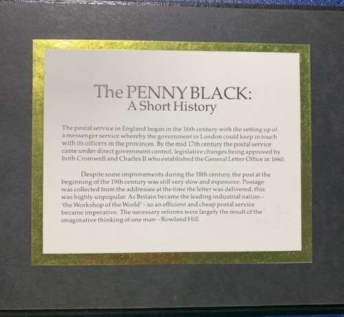 GB 1840 Penny Black, red maltese cross, COA, in official Stanley Gibbons album, a brief history