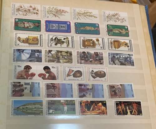 Stock book 16 pages with collection of Southern Africa stamps various years
