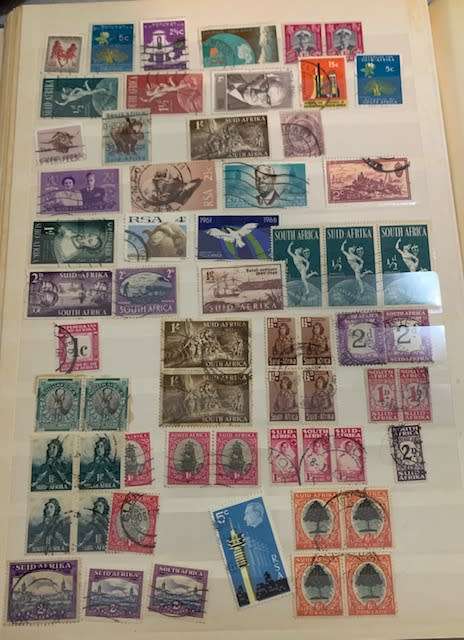 Stock book 16 pages with collection of Southern Africa stamps various years