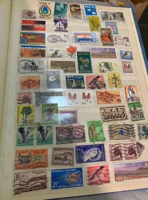 Stock book 16 pages with collection of Southern Africa stamps various years