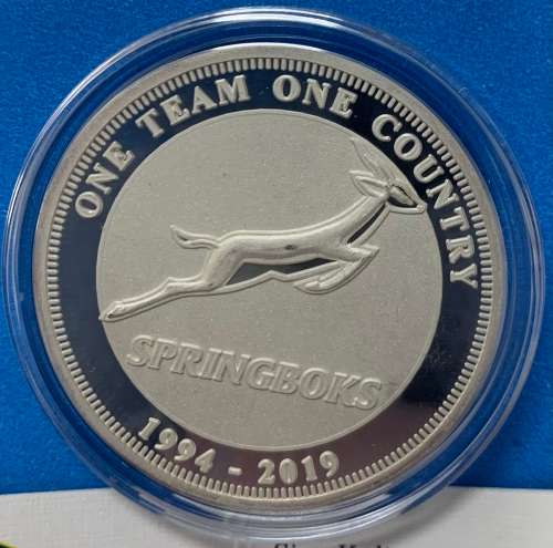 Invictus Siya Kolisi 99.9 pure silver proof Springbok rugby ltd edition coin with box and COA