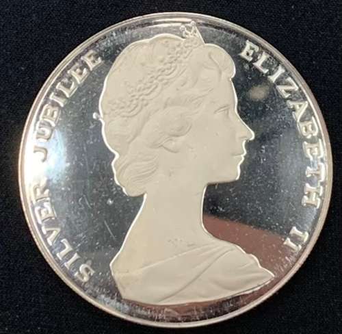 1977 $25 Bermuda 55gr (1.94oz) Proof silver coin with original box and COA rare