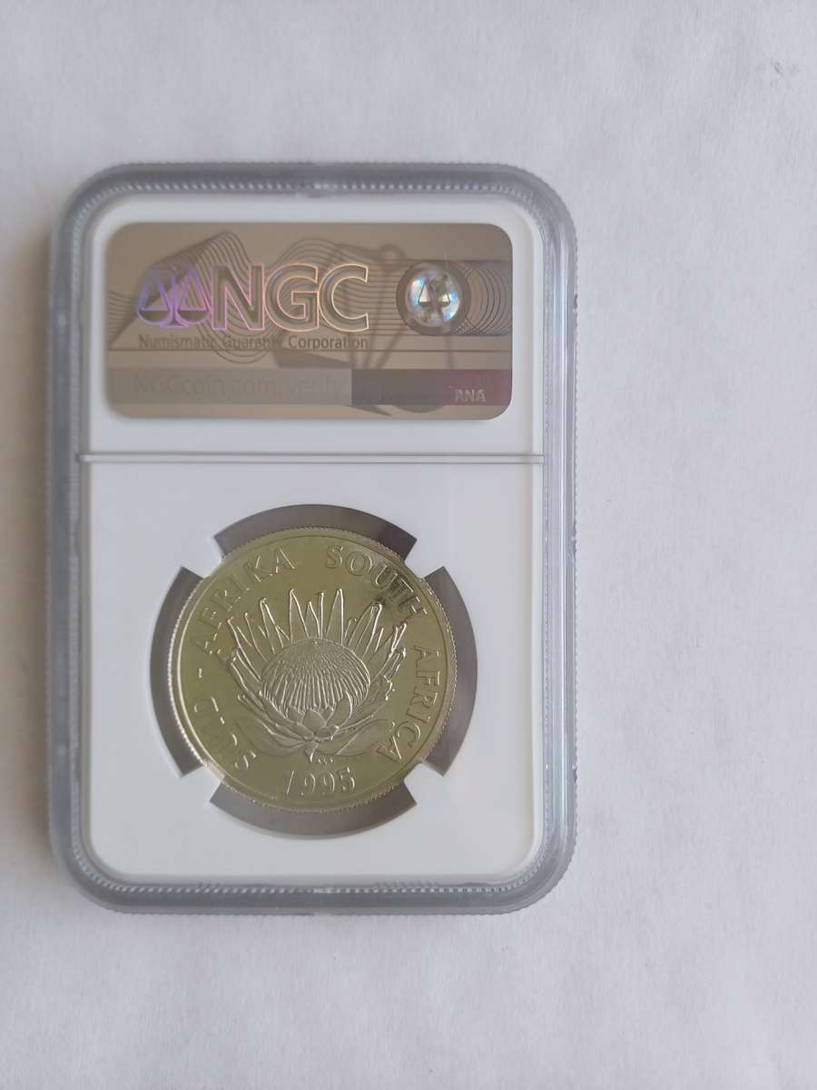 1995 Silver R1 Railways. NGC Graded MS65