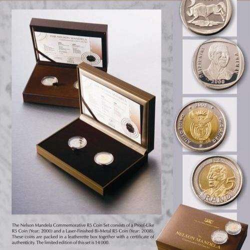 NELSON MANDELA COMMEMORATIVE R5 COIN SET