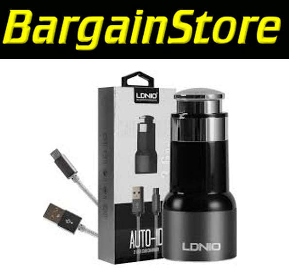 3.6A Dual USB car charger and ios cable