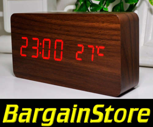 Stunning Wooden Light Up LED Clock