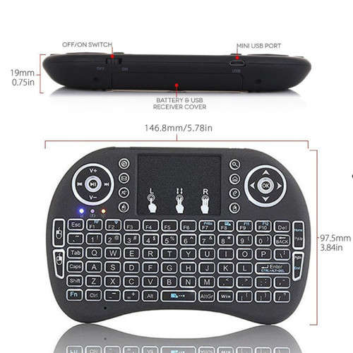 BACKLIT Wireless Remote Keyboard Airmouse