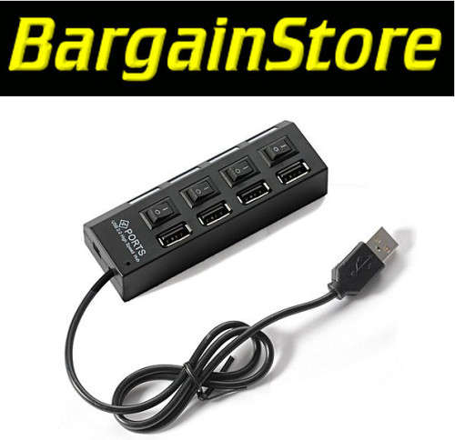 High Speed 4 Port USB Hub With Switches