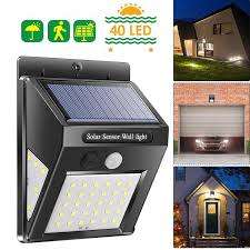 Solar Powered LED Wall Light