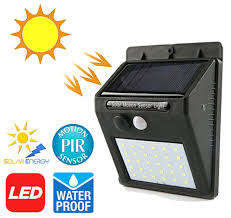 Solar Powered LED Wall Light