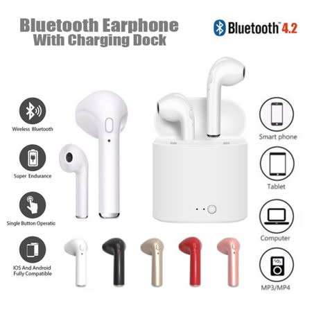 i7S TWS Wireless Bluetooth Earphones and Charging Station