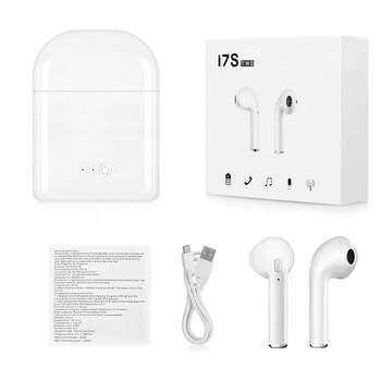 i7S TWS Wireless Bluetooth Earphones and Charging Station