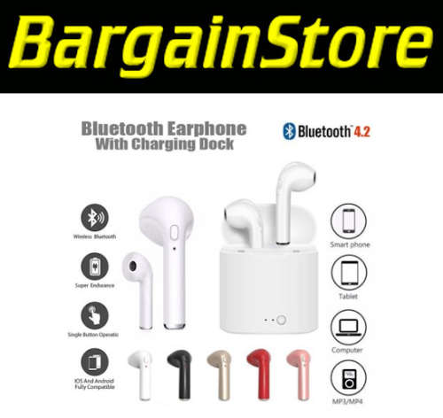 i7S TWS Wireless Bluetooth Earphones and Charging Station