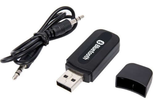 USB Bluetooth Receiver with 3.5mm Audio Port and Cable