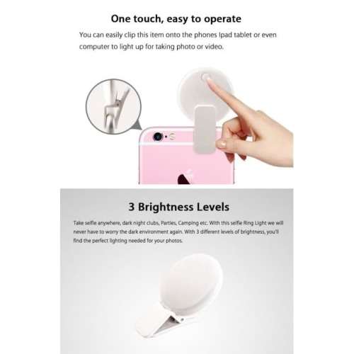 LED Selfie Light, Rechargeable LED Selfie Ring Light