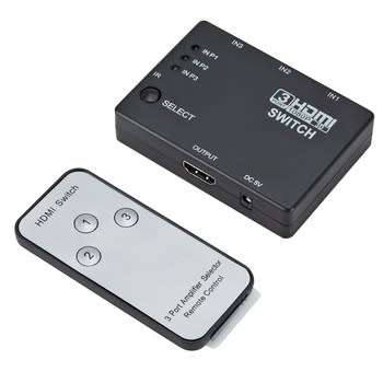 1 to 3 1080p 4k HDMI Switch with IR Remote