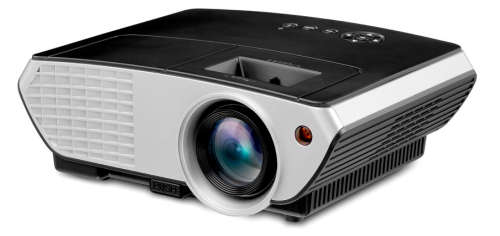 2000 Lumen 80w LED 1080p Full Size Projector with Built in Speaker and IR Remote
