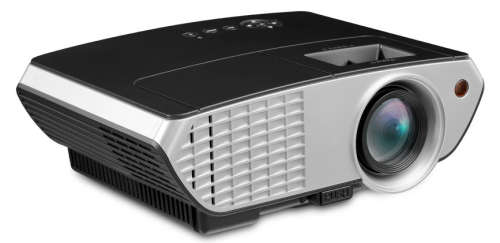 2000 Lumen 80w LED 1080p Full Size Projector with Built in Speaker and IR Remote