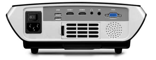 2000 Lumen 80w LED 1080p Full Size Projector with Built in Speaker and IR Remote